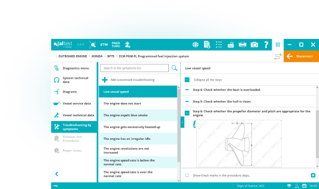 Jaltest Universaldiagnose - Marine - programvare 3